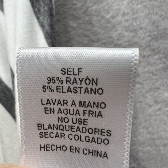 Anthropologie Sunday In Brooklyn Top Women’s Small Gray Striped Asymmetric Strap - Picture 9 of 11